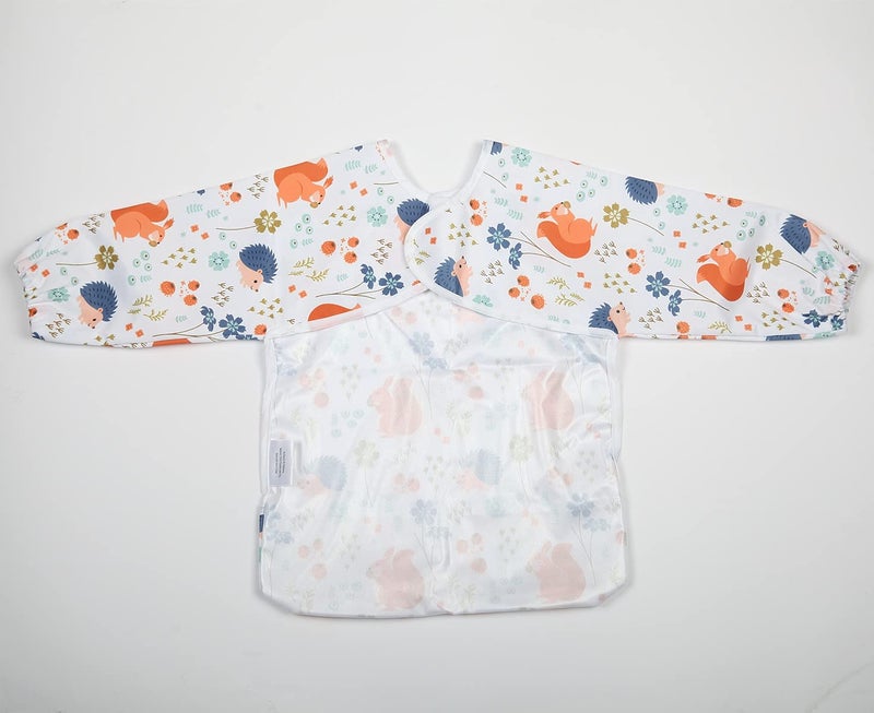 Sigzagor Baby Bib Long Sleeved Shirt With Pocket 1 to 3 years old Toddler (Squirrel Hedgehog) - Image 3